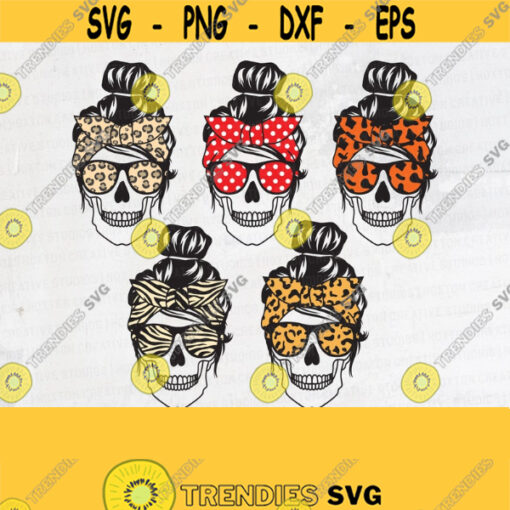 Bundle Mom Life Skeleton with Bandana Svg Skull with Bandana Svg Mom life Skeleton Svg Skull Silhouette Svg Skull Svg Cutting FileDesign 639