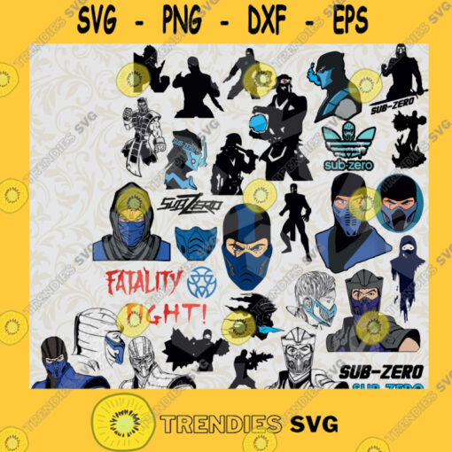 Bundle Sub Zero SVG Mortal Kombat SVG Subzero Mortal Kombat SVG Fighting game SVG