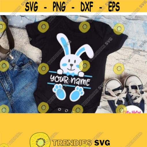 Bunny Boy Svg Boy Easter Shirt Svg Baby Boy Monogram Svg Cute Toddler Design for Cricut Silhouette Dxf Png Printable Iron on Heat Press Design 85