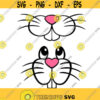 Bunny Face Easter Rabbit Cuttable Design Pack SVG PNG DXF eps Designs Cameo File Silhouette Design 252
