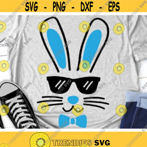 Bunny Face Svg Easter Svg Dxf Png Bunny With Glasses Svg Boy Easter Rabbit Ears Svg Easter Shirt Design Silhouette Cricut Cut Files Design 73 .jpg