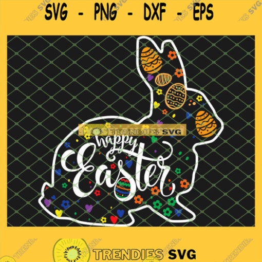 Bunny Happy Easter Day Costume Love Rabbit Eggs SVG PNG DXF EPS 1