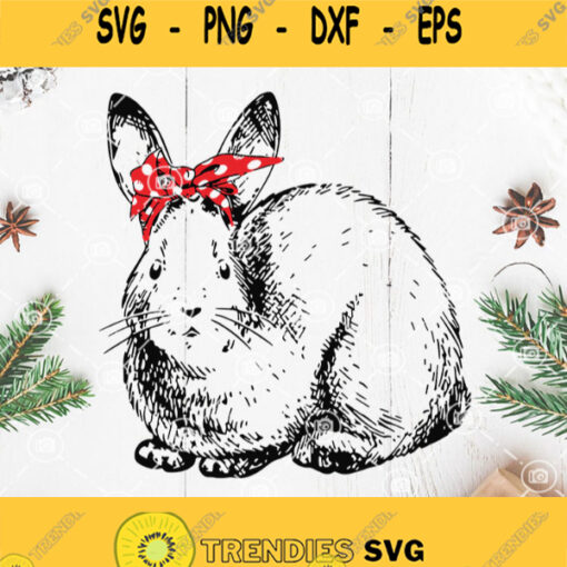 Bunny Mom Svg Rabbit Mommy Svg Mother Svg Bunny Bandana Svg