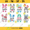 Bunny Name Frame SVG Bundle Easter bunny split monogram svg kid easter svgBunny SVG for Cricut easter svg for kid 16
