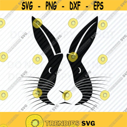 Bunny Rabbit Head SVG File Rabbit Face Clip Art Vector Image SVG Files For Cricut Easter Bunny Rabbit Png ClipArt Printable Images Design 742