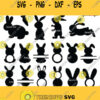 Bunny SVG Bunny Silhouetterabbit Vectorrabbit svgrabbit Svg PNG JPEGeaster svg Cut FileDie Cutssvg easterSvg filesBunny logo