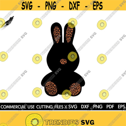 Bunny SVG Easter Bunny Svg Leopard Print Bunny Svg Cut File Rabbit Svg Kids Easter Design Svg Cut File Silhouette Cricut Png Pdf Dxf Design 217