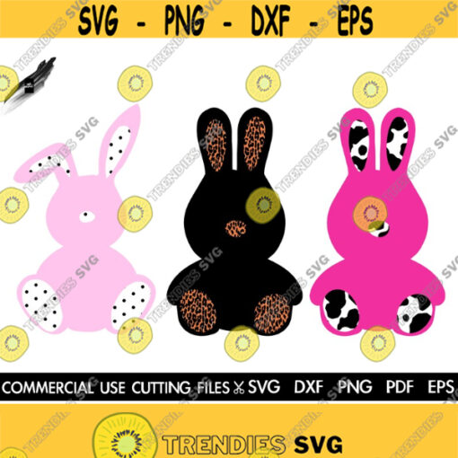 Bunny SVG Easter Bunny Svg Leopard Print Bunny Svg Cut File Rabbit Svg Kids Easter Design Svg Cut File Silhouette Cricut Png Pdf Dxf Design 265