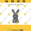Bunny SVG Easter SVG Bunny Leopard Svg Bunny Bunny Clip Art Bunny Face SVG Cricut Silhouette Cut File Chevrons