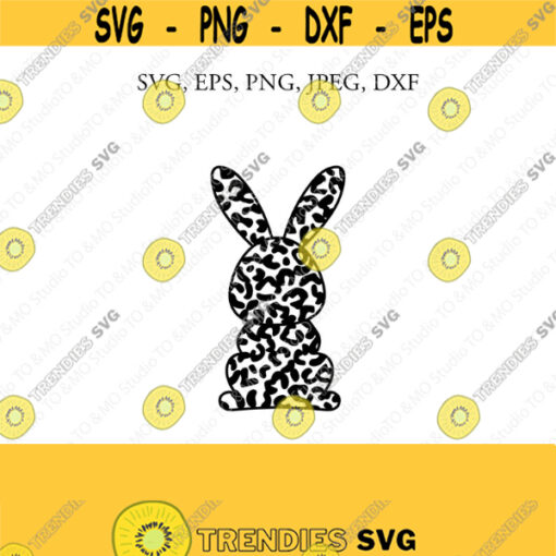 Bunny SVG Easter SVG Bunny Leopard Svg Bunny Bunny Clip Art Bunny Face SVG Cricut Silhouette Cut File Chevrons
