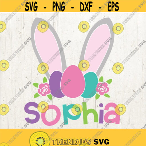 Bunny SVG Easter SVG Bunny split svg bunny ears svg bunny face svg easter monogram Svg easter bunny SVG Cricut Silhouette Cut File Design 251
