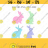Bunny SVG Easter SVG Cute Bunny Face Svg Bunny Clip Art Bunny Face SVG Cricut Silhouette Cut File Chevrons
