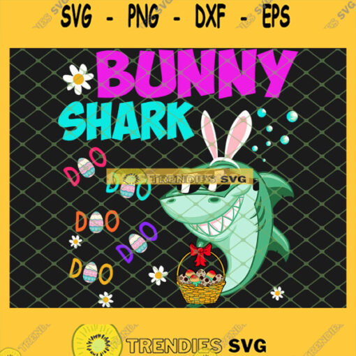 Bunny Shark Doo Doo Doo Kids Toddler SVG PNG DXF EPS 1