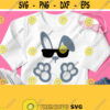 Bunny Sunglasses Svg Baby Easter Shirt Svg Design with Rabbit Face Paws Cute Design for Boys and Girls Cuttable Printable File Png Dxf Design 381