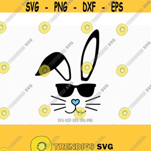 Bunny Svg Easter Svg Boy Cute Easter Bunny Svg Easter Cut File Bunny face Svg cut Files Cricut svg jpg png dxf Silhouette cameo Design 287