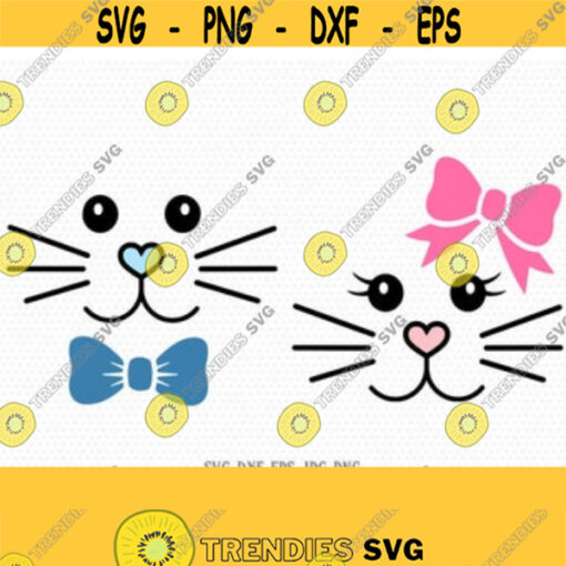 Bunny Svg Easter Svg Boy Girl Cute Easter Bunny Svg Easter Cut File Bunny face Svg cut Files Cricut svg jpg png dxf Silhouette cameo Design 149