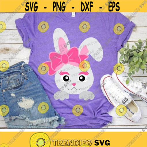 Bunny Svg Easter Svg Bunny Face Svg Dxf Eps Png Girl Bunny with Bow Clipart Spring Cut File Monogram Svg Rabbit Svg Silhouette Cricut Design 1631 .jpg