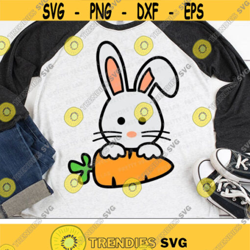 Bunny Svg Easter Svg Bunny With Carrot Svg Boys Cut Files Kids Shirt Design Rabbit Svg Dxf Eps Png Baby Clipart Silhouette Cricut Design 1792 .jpg