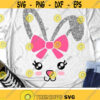 Bunny Svg Easter Svg Cute Bunny Face Svg Dxf Eps Girl Bunny with Bow Vector Clipart Monogram Svg Baby Kid Rabbit Ears Svg Cut Files Design 2313 .jpg