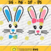 Bunny Svg Easter Svg Cute Bunny Face Svg Dxf Eps Girl and Boy Kawaii Bunnies with Bow Clipart Baby Kids Rabbits Ears Svg Cut Files Design 2353 .jpg