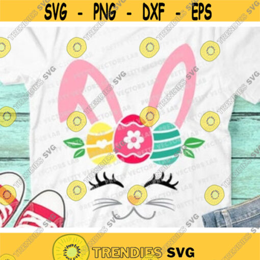 Bunny Svg Easter Svg Cute Bunny Face Svg Dxf Png Girl Bunny Clipart Easter Bunny Svg Rabbit Ears Svg Silhouette Cricut Cut Files Design 835 .jpg