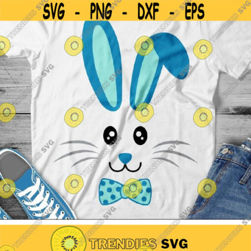 Bunny Svg Easter Svg Easter Bunny Svg Cute Bunny Face Svg Dxf Eps Boy Bunny Clipart Monogram Svg Baby Kids Rabbit Ears Svg Cut Files Design 1034 .jpg