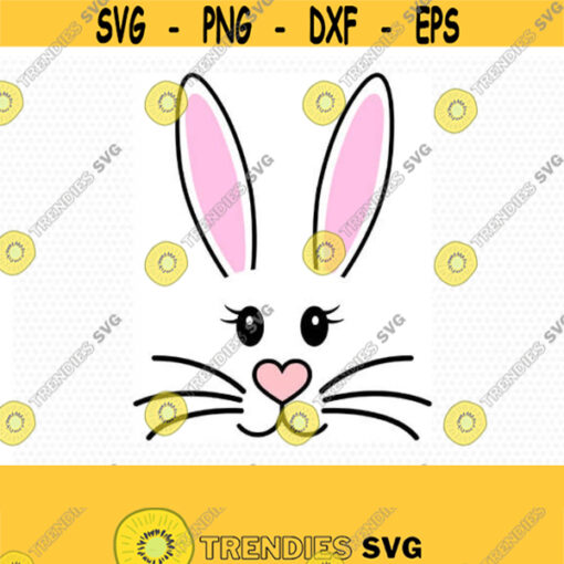 Bunny Svg Easter Svg Easter Bunny Svg Easter Cut File Bunny face SvgCriCut Files frame Cricut download svg jpg png dxf Silhouette cameo Design 309
