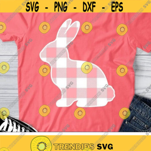 Bunny Svg Easter Svg Plaid Bunny Svg Girls Easter Svg Cute Easter Rabbit Clipart Kids Shirt Svg Dxf Eps Silhouette Cricut Cut Files Design 2837 .jpg
