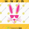 Bunny Svg Easter SvgBoy Easter Bunny Svg Easter Cut File Bunny face sunglasses Svg cut Files Cricut svg jpg png dxf Silhouette cameo Design 106