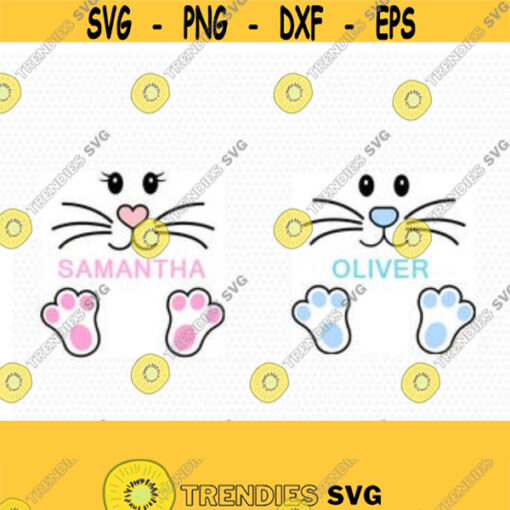 Bunny Svg Easter SvgBoy Girl Cute Easter Bunny Svg Easter Cut File Bunny face legs Svgcut Files Cricut svg jpg png dxf Silhouette cameo Design 140