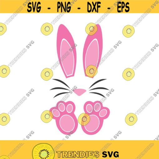 Bunny ears svg easter bunny svg easter svg happy easter svg png dxf Cutting files Cricut Cute svg designs print for t shirt pink Design 183