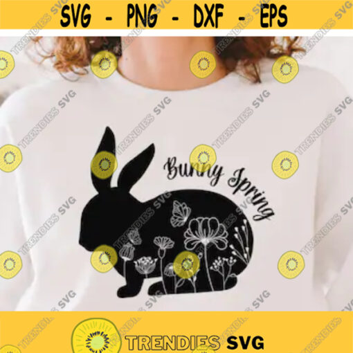 Bunny spring Svg Happy Easter Svg Rabbit Svg Easter Svg Svg files for cricut and Silhouette Cut file Rabbit Clipart Png Dxf Cricut Design 13