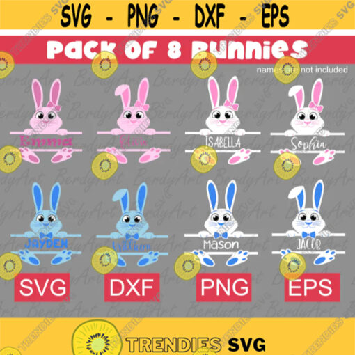 Bunny svg Easter svg Bunny name svg Rabbit easter svg Bunny frame svg Bunny Monogram Svg Bunny Boy svg Svg Cut files for Cricut Design 54.jpg