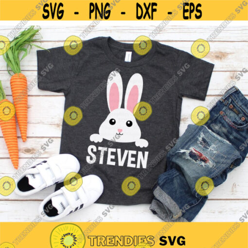 Bunny svg Easter svg Easter Bunny svg Boys Easter Shirt Monogram svg Boy Bunny svg Bunny Ears svg dxf Cut File Cricut Silhouette Design 778.jpg