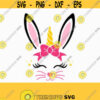 Bunny unicorn svg files easter unicorn svg easter bunny svg Happy Easter svg cut Files Cricut svg jpg png dxf Silhouette cameo Design 146