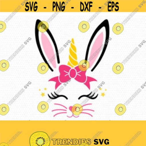 Bunny unicorn svg files easter unicorn svg easter bunny svg Happy Easter svg cut Files Cricut svg jpg png dxf Silhouette cameo Design 146