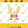 Bunny unicorn svg files easter unicorn svg easter bunny svg Happy Easter svg cut Files Cricut svg jpg png dxf Silhouette cameo Design 476