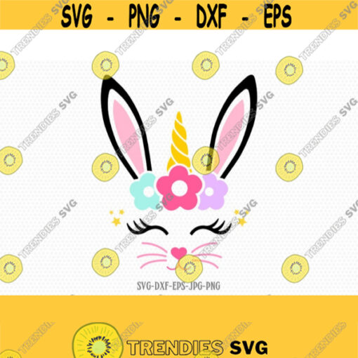 Bunny unicorn svg files easter unicorn svg easter bunny svg Happy Easter svg cut Files Cricut svg jpg png dxf Silhouette cameo Design 710