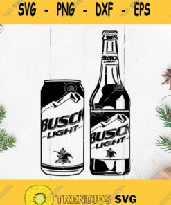 Busch Light Bottle And Can Alcohol Beer Svg Busch Light Beer Svg Busch Light Vector Svg Cut Files Svg Clipart Silhouette Svg Cricut Svg