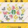 Butterflies Wrap Starbucks Svg Starbucks Svg Full Wrap Starbucks Svg 24oz Butterflies Svg Cricut File Design 410