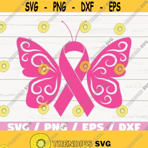 Butterfly Awareness Ribbon SVG Commercial use Cut File Cricut Silhouette Vector Fight Cancer svg Cancer Awareness Design 118