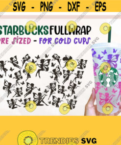 Butterfly Faeries Starbucks Cold Cup SVG Whimsical Full Wrap Starbucks Cup svg Starbucks Venti Cold Cup Decals for Cricut