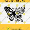 Butterfly Floral Svg File Floral Butterfly Svg Butterfly Cut File Butterfly Wings Cutting FilesDesign 772