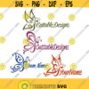 Butterfly Frame Monogram Cuttable Design SVG PNG DXF eps Designs Cameo File Silhouette Design 232