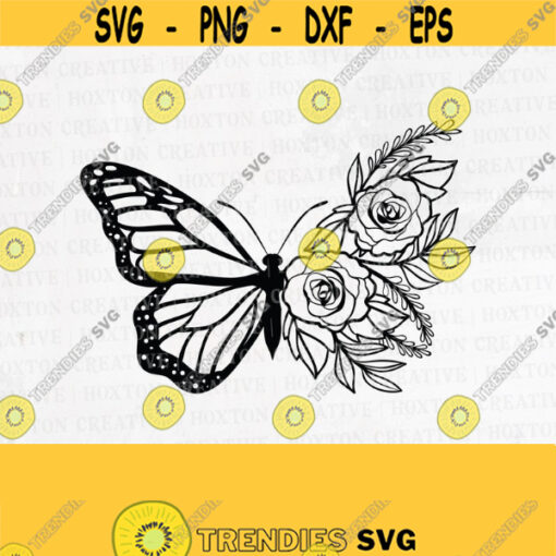 Butterfly Svg File Floral Butterfly Svg Butterfly Flowers Butterfly Floral Svg Butterfly Cut File Butterfly Wings Insect BugsDesign 324