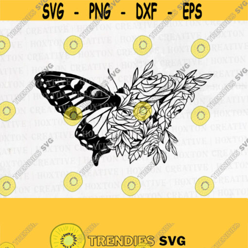Butterfly Svg File Floral Butterfly Svg Butterfly Flowers Butterfly Floral Svg Butterfly Cut File Butterfly WingsDesign 569