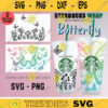 Butterfly svg Wild Floral Starbucks Venti Cold Cup SVG Full Wrap Starbucks SVG Starbucks Cup svg Digital Download SVG Files for Cricut 266