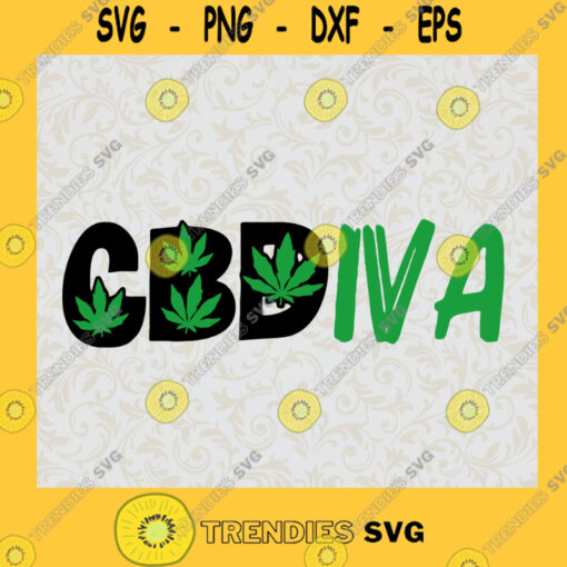 CB Diva Weed Leaf Svg Cool Cbd Svg Marijuana Svg