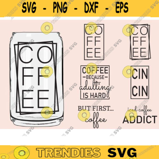 COFFEE glass wrap svg png can glass wrap Coffee Glass Wrap Svg 16oz Full Wrap Svg Can Glass Svg cin cin Coffee Glass coffee can svg copy