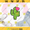 Cactus Svg Cactus with Heart Svg Valentines Day Svg Girls Valentine Svg Dxf Eps Png Love Cut Files Heart Clipart Silhouette Cricut Design 2661 .jpg